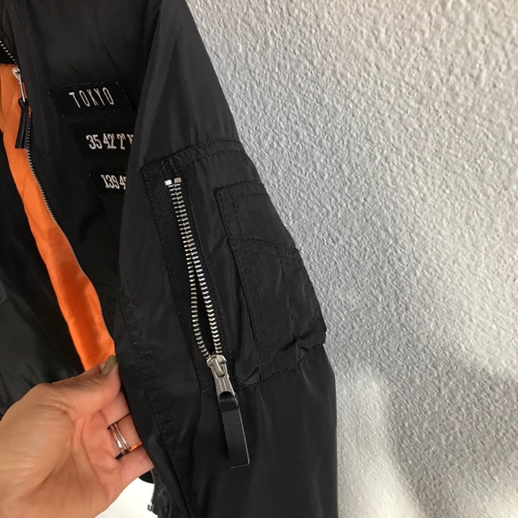 SOLD H&M bomber jacket varsity puffer black 10-12 - Picture 6 of 8